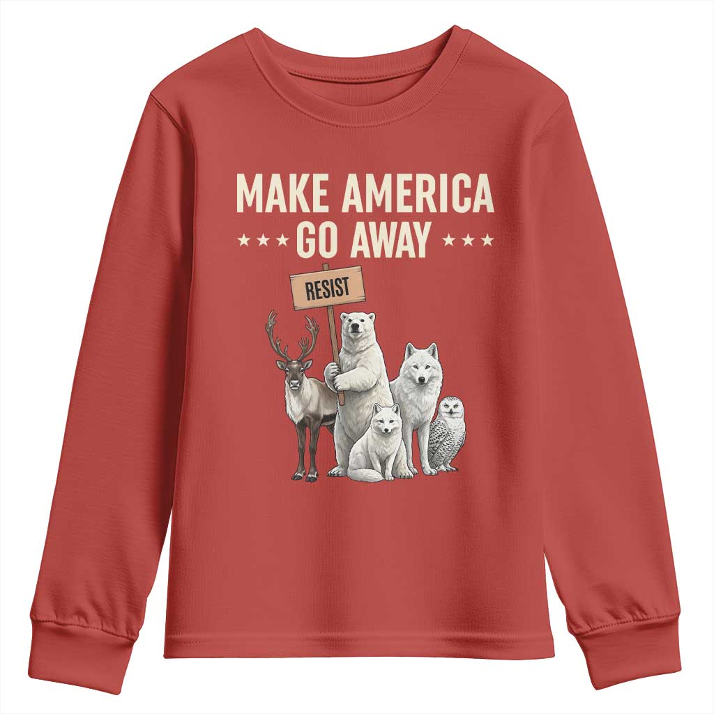 Make America Go Away Youth Sweatshirt Greenland Support Gift