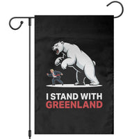 I Stand With Greenland Garden Flag Anti Fascist Political Parody Gift