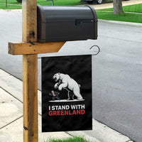 I Stand With Greenland Garden Flag Anti Fascist Political Parody Gift
