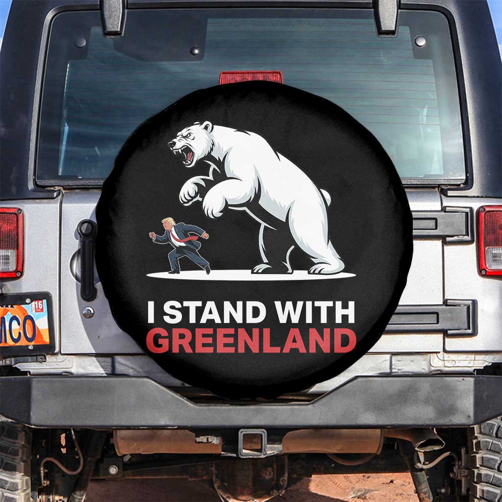 I Stand With Greenland Spare Tire Cover Anti Fascist Political Parody Gift