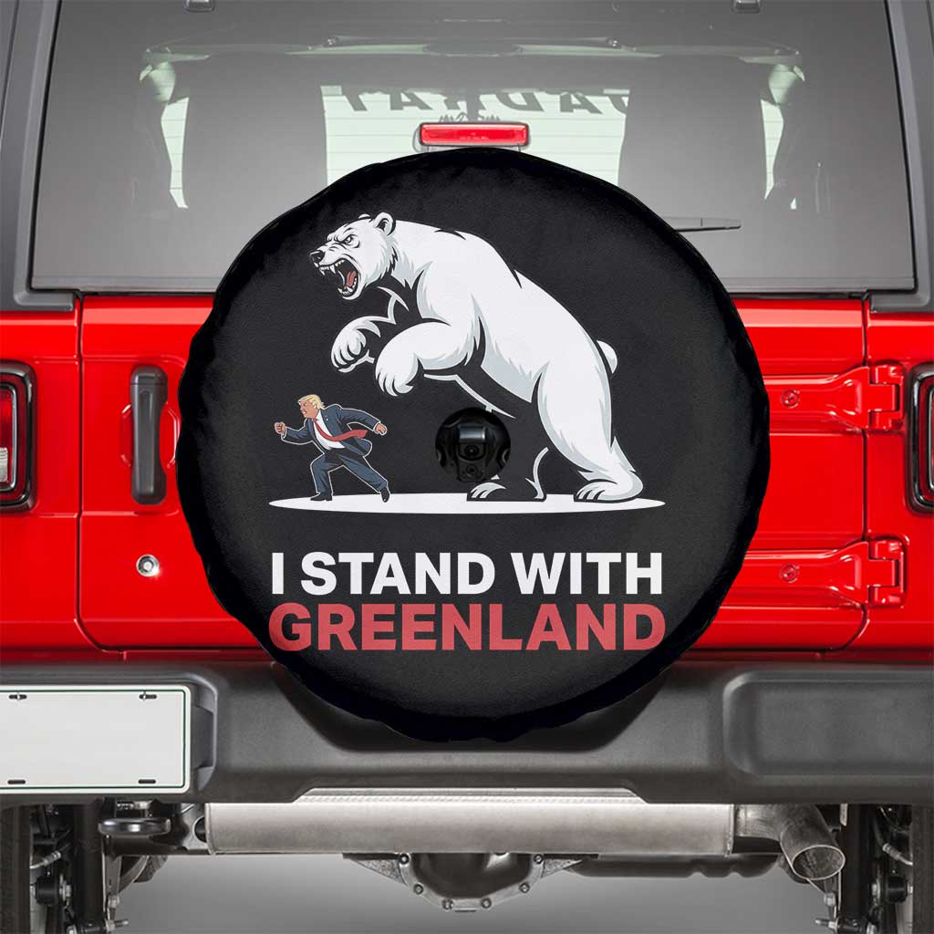 I Stand With Greenland Spare Tire Cover Anti Fascist Political Parody Gift