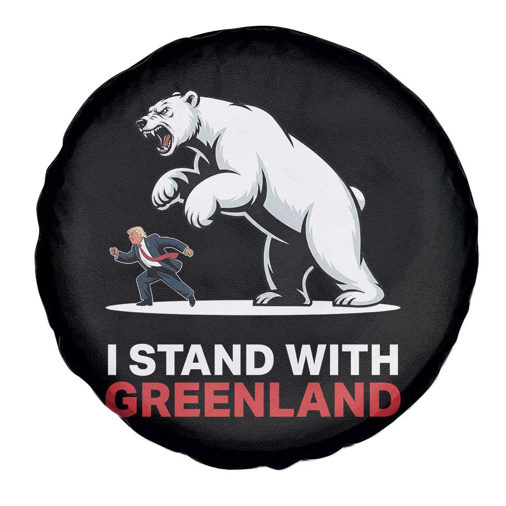 I Stand With Greenland Spare Tire Cover Anti Fascist Political Parody Gift