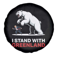 I Stand With Greenland Spare Tire Cover Anti Fascist Political Parody Gift