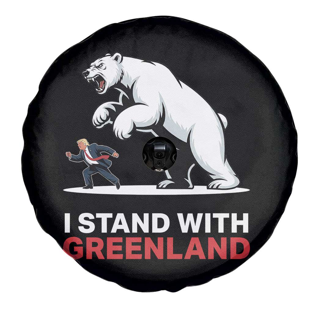 I Stand With Greenland Spare Tire Cover Anti Fascist Political Parody Gift