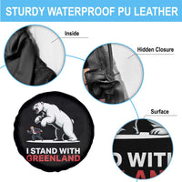 I Stand With Greenland Spare Tire Cover Anti Fascist Political Parody Gift