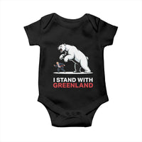 I Stand With Greenland Baby Onesie Anti Fascist Political Parody Gift
