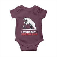 I Stand With Greenland Baby Onesie Anti Fascist Political Parody Gift