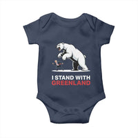 I Stand With Greenland Baby Onesie Anti Fascist Political Parody Gift
