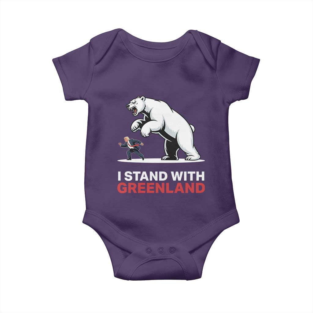 I Stand With Greenland Baby Onesie Anti Fascist Political Parody Gift