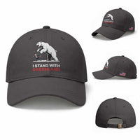 I Stand With Greenland Baseball Cap Anti Fascist Political Parody Gift