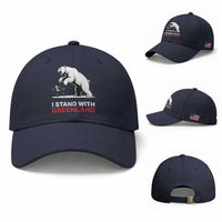 I Stand With Greenland Baseball Cap Anti Fascist Political Parody Gift