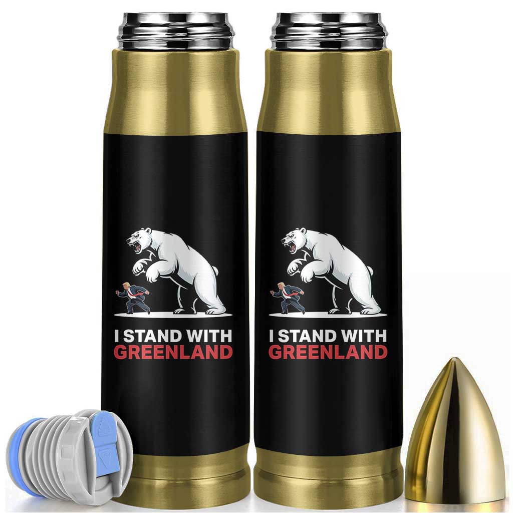 I Stand With Greenland Bullet Tumbler Anti Fascist Political Parody Gift