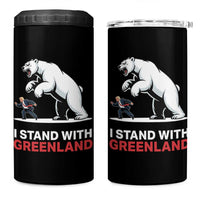 I Stand With Greenland 4 in 1 Can Cooler Tumbler Anti Fascist Political Parody Gift