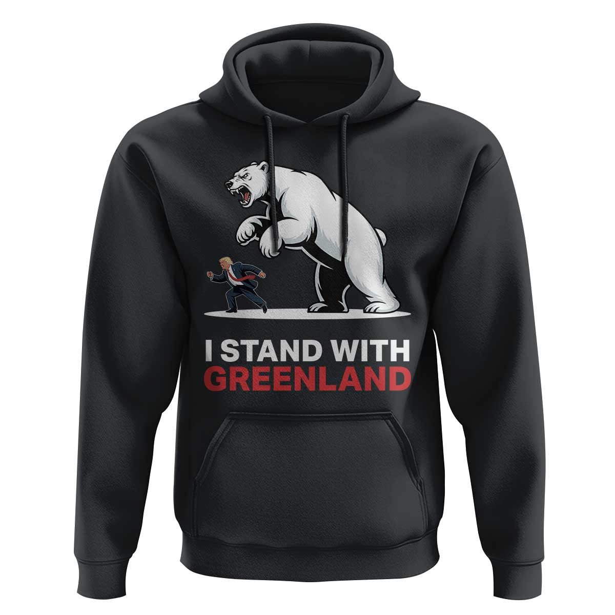 I Stand With Greenland Hoodie Anti Fascist Political Parody Gift