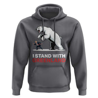 I Stand With Greenland Hoodie Anti Fascist Political Parody Gift