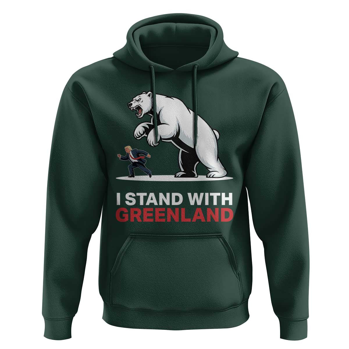 I Stand With Greenland Hoodie Anti Fascist Political Parody Gift