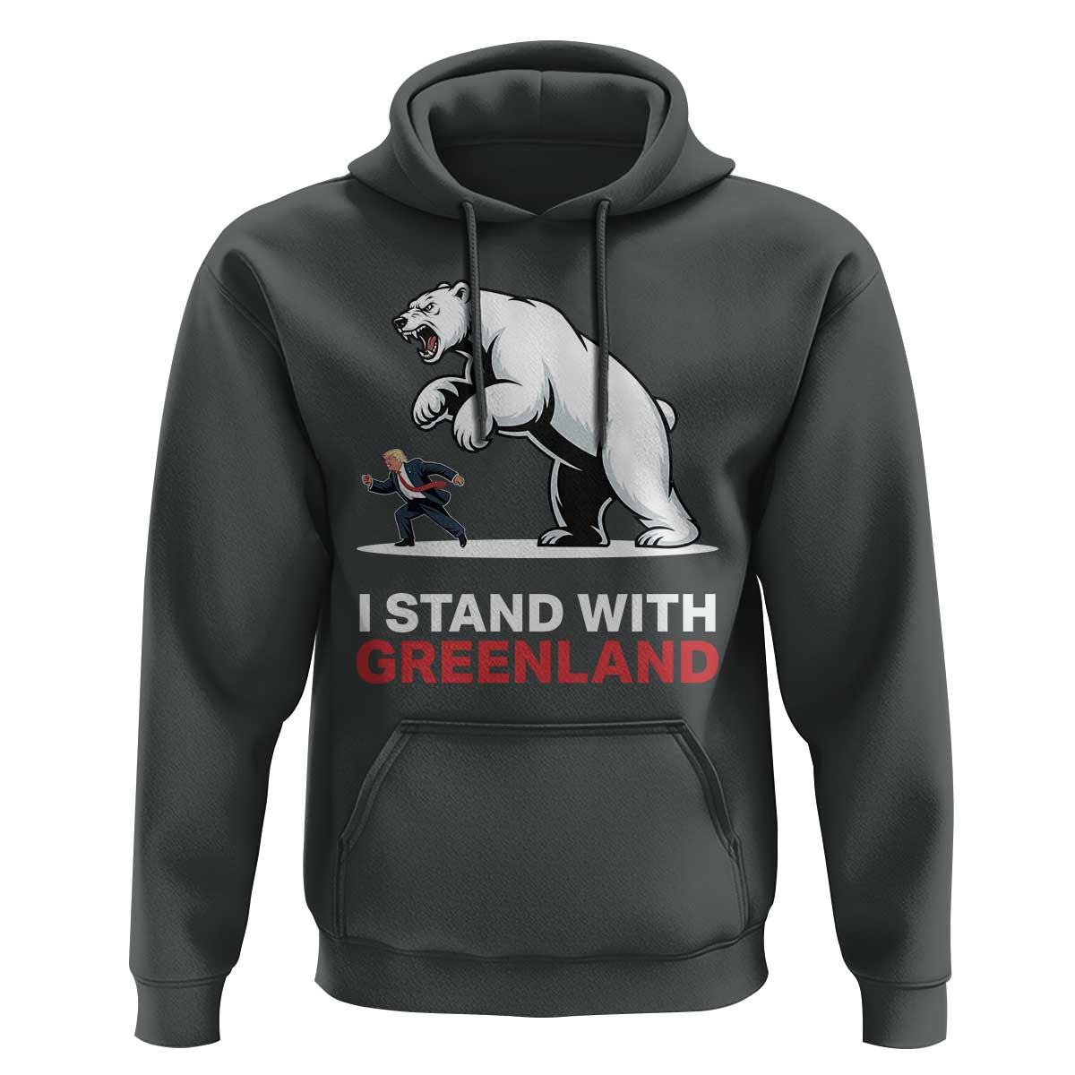 I Stand With Greenland Hoodie Anti Fascist Political Parody Gift