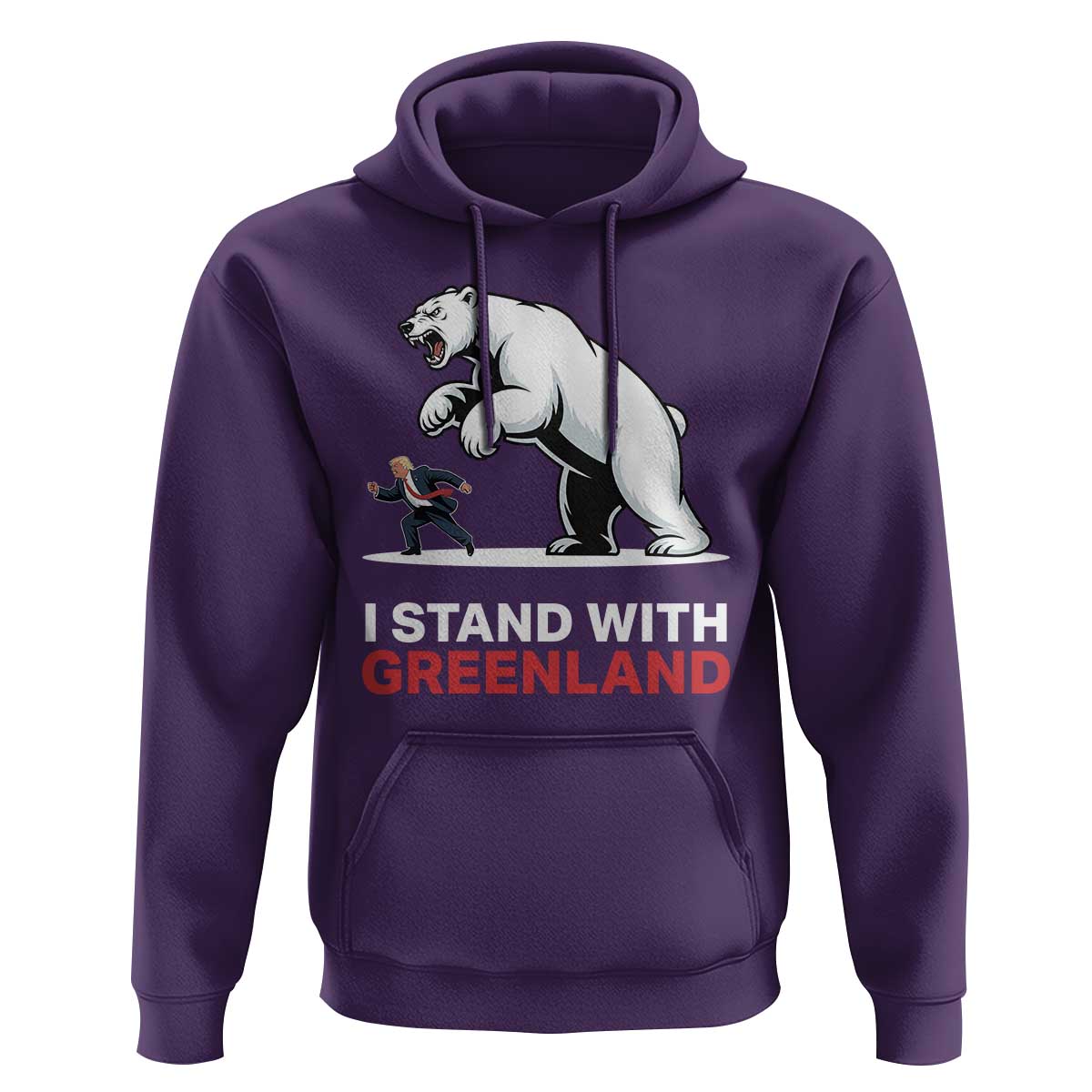 I Stand With Greenland Hoodie Anti Fascist Political Parody Gift