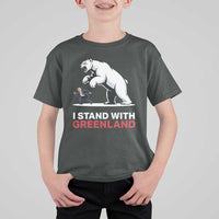 I Stand With Greenland T Shirt For Kid Anti Fascist Political Parody Gift
