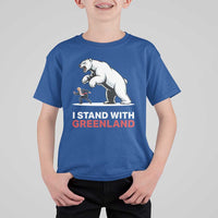 I Stand With Greenland T Shirt For Kid Anti Fascist Political Parody Gift