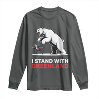I Stand With Greenland Long Sleeve Shirt Anti Fascist Political Parody Gift