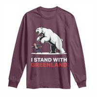 I Stand With Greenland Long Sleeve Shirt Anti Fascist Political Parody Gift