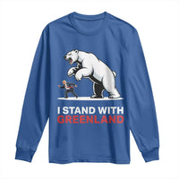 I Stand With Greenland Long Sleeve Shirt Anti Fascist Political Parody Gift