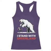 I Stand With Greenland Racerback Tank Top Anti Fascist Political Parody Gift