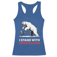 I Stand With Greenland Racerback Tank Top Anti Fascist Political Parody Gift