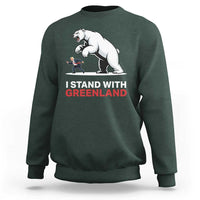 I Stand With Greenland Sweatshirt Anti Fascist Political Parody Gift