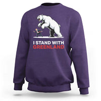 I Stand With Greenland Sweatshirt Anti Fascist Political Parody Gift