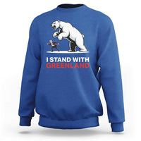 I Stand With Greenland Sweatshirt Anti Fascist Political Parody Gift