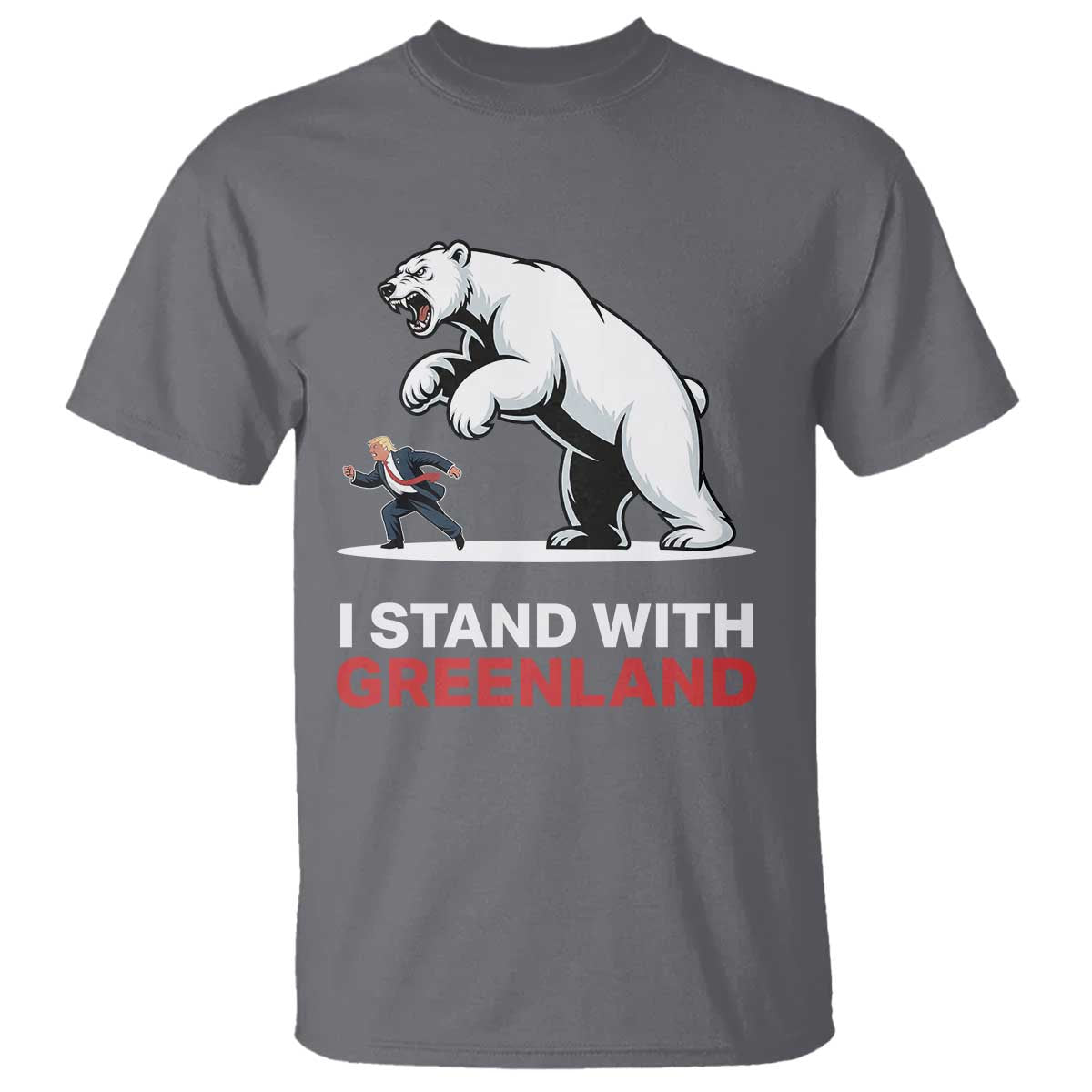 I Stand With Greenland T Shirt Anti Fascist Political Parody Gift