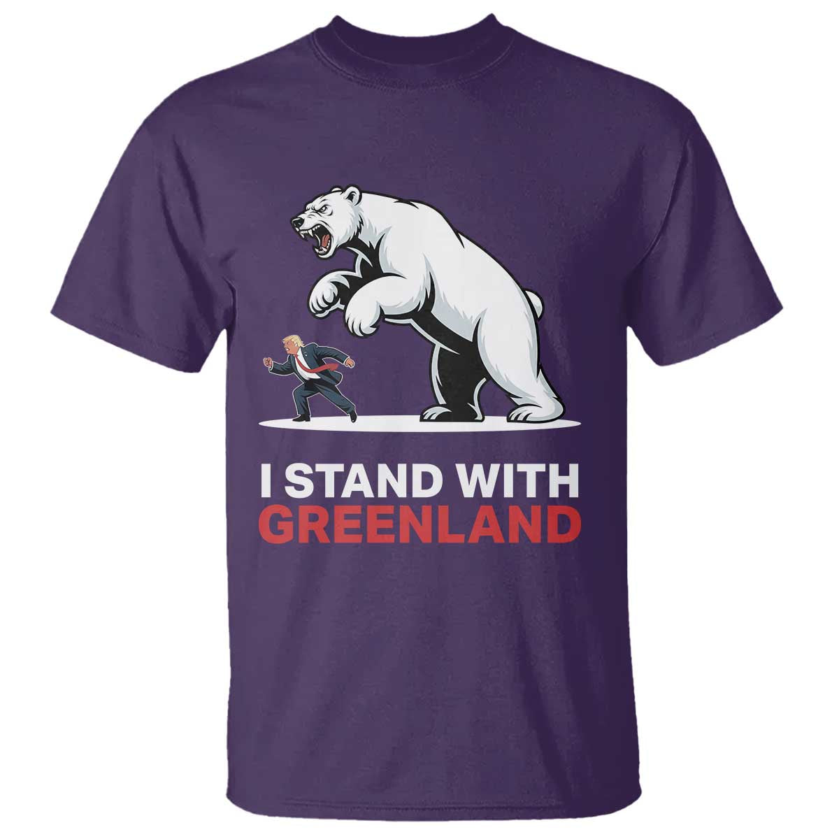 I Stand With Greenland T Shirt Anti Fascist Political Parody Gift