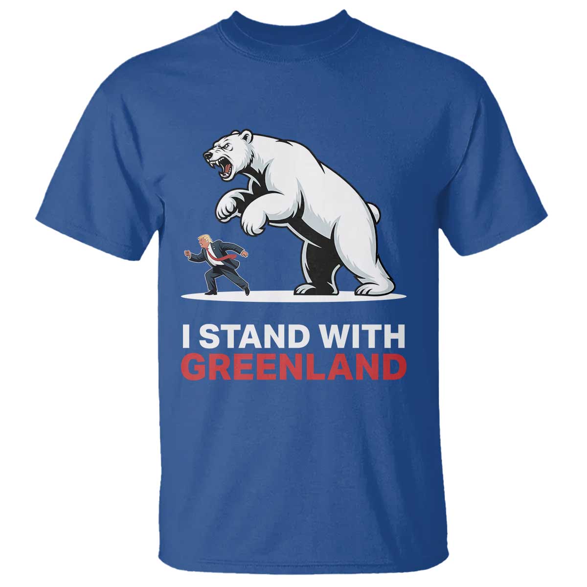 I Stand With Greenland T Shirt Anti Fascist Political Parody Gift