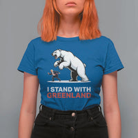 I Stand With Greenland T Shirt For Women Anti Fascist Political Parody Gift
