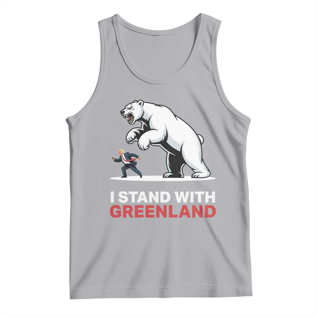 I Stand With Greenland Tank Top Anti Fascist Political Parody Gift