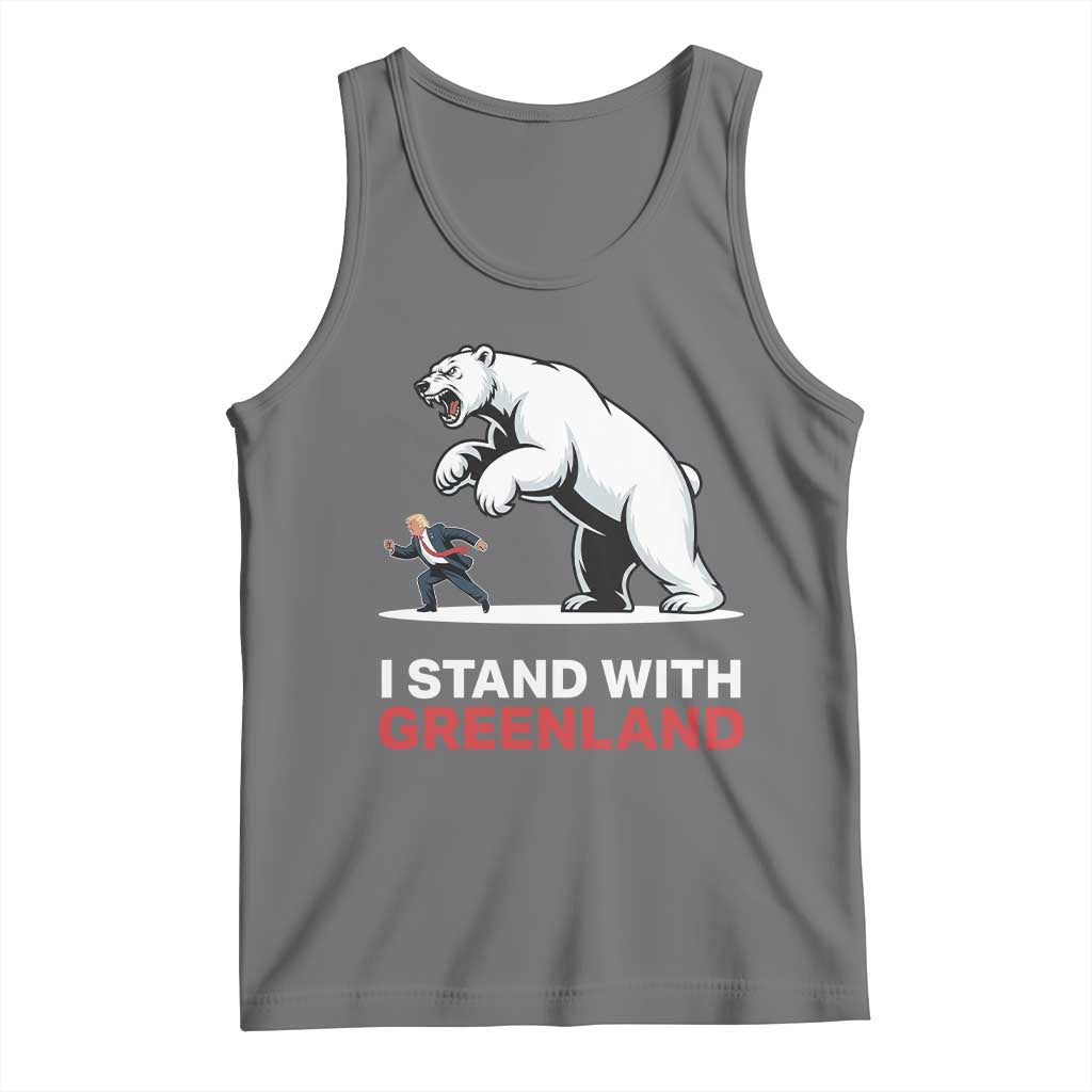 I Stand With Greenland Tank Top Anti Fascist Political Parody Gift