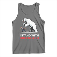 I Stand With Greenland Tank Top Anti Fascist Political Parody Gift