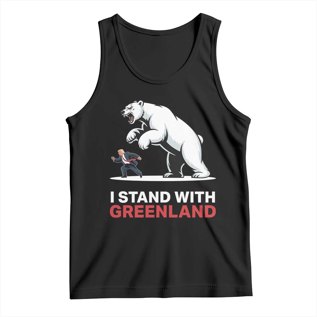 I Stand With Greenland Tank Top Anti Fascist Political Parody Gift