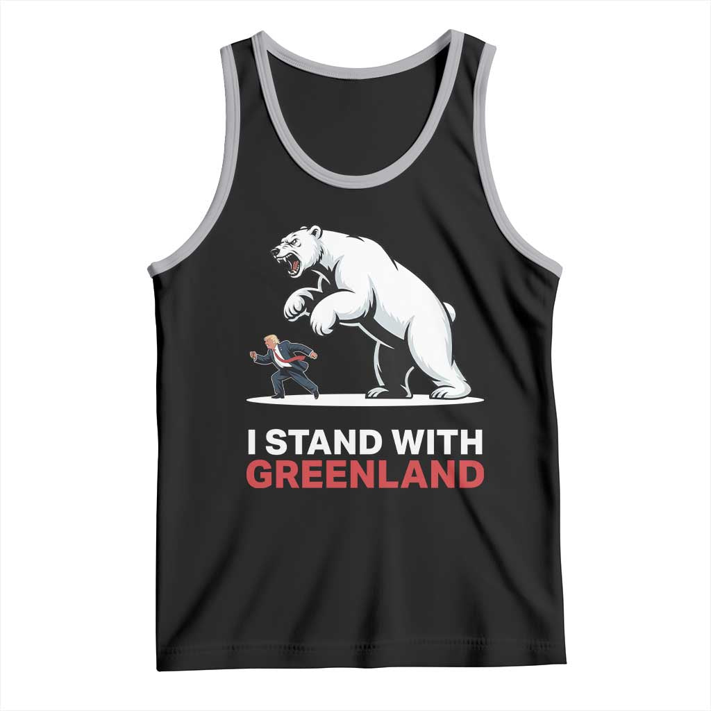 I Stand With Greenland Tank Top Anti Fascist Political Parody Gift