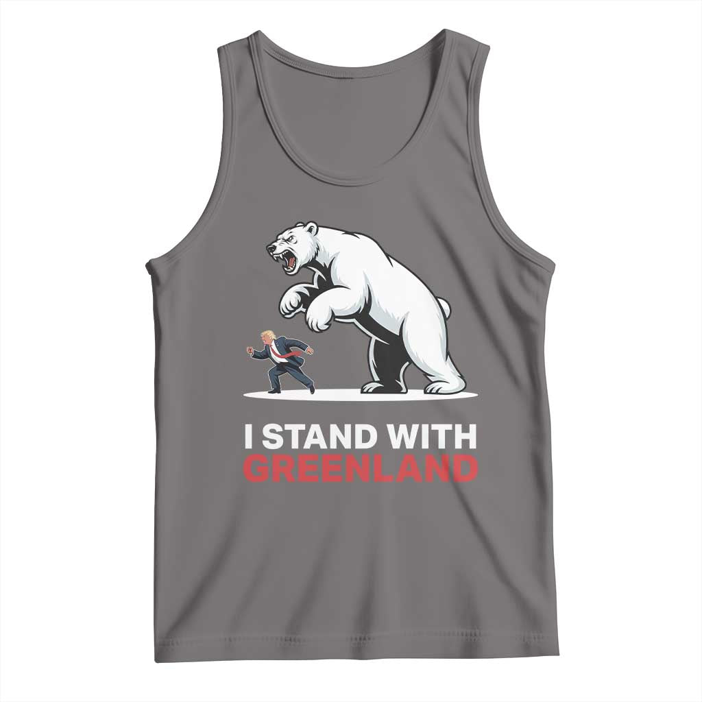 I Stand With Greenland Tank Top Anti Fascist Political Parody Gift