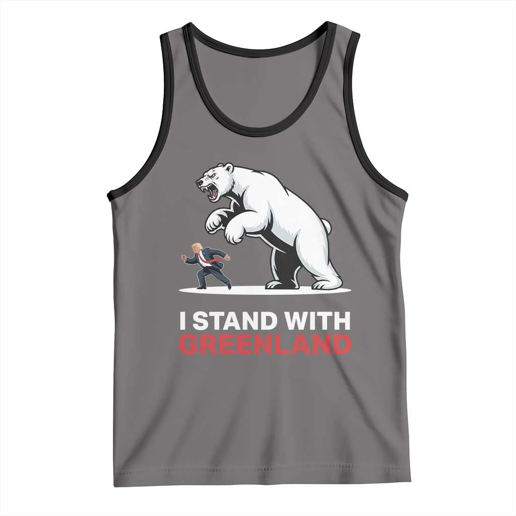 I Stand With Greenland Tank Top Anti Fascist Political Parody Gift