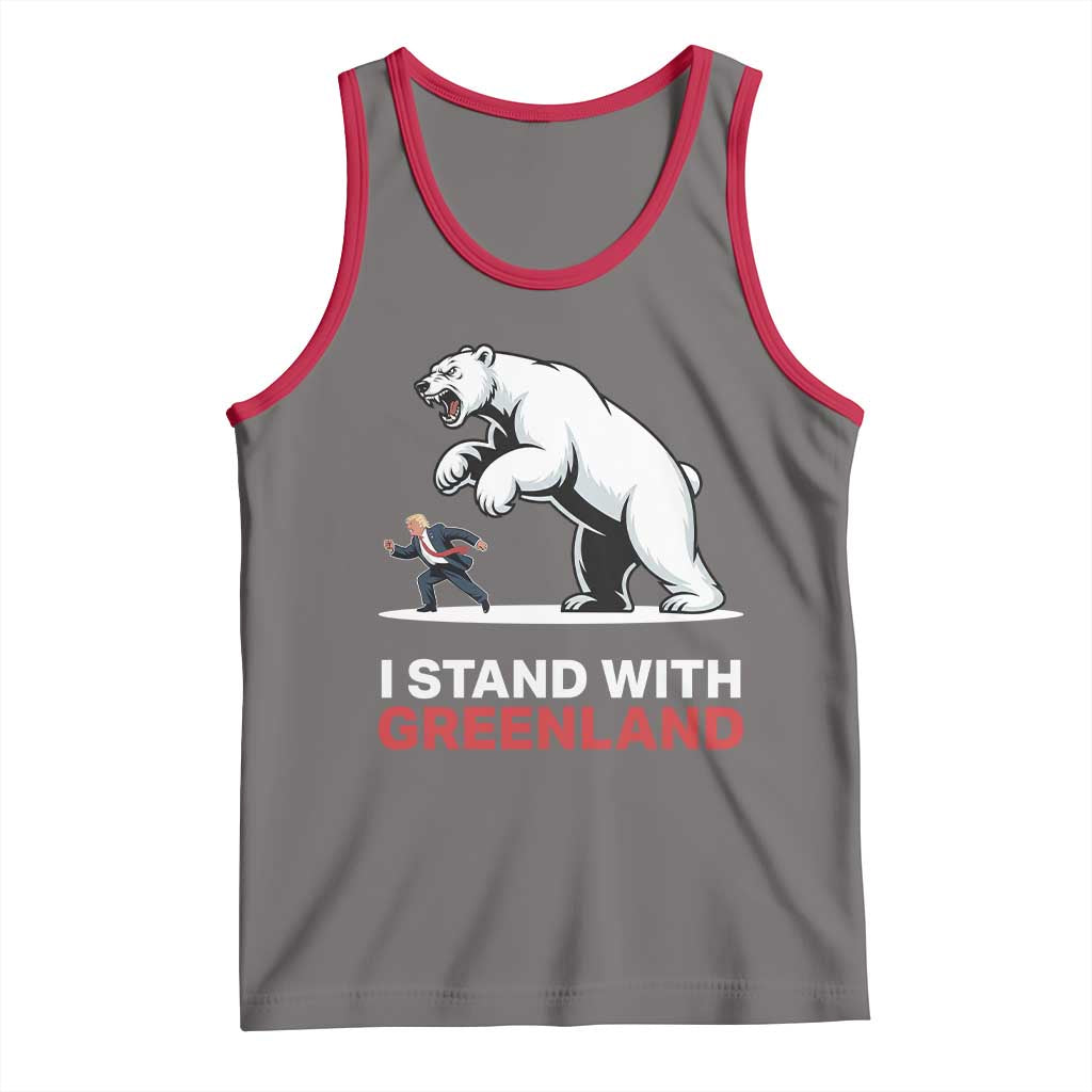 I Stand With Greenland Tank Top Anti Fascist Political Parody Gift