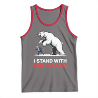 I Stand With Greenland Tank Top Anti Fascist Political Parody Gift