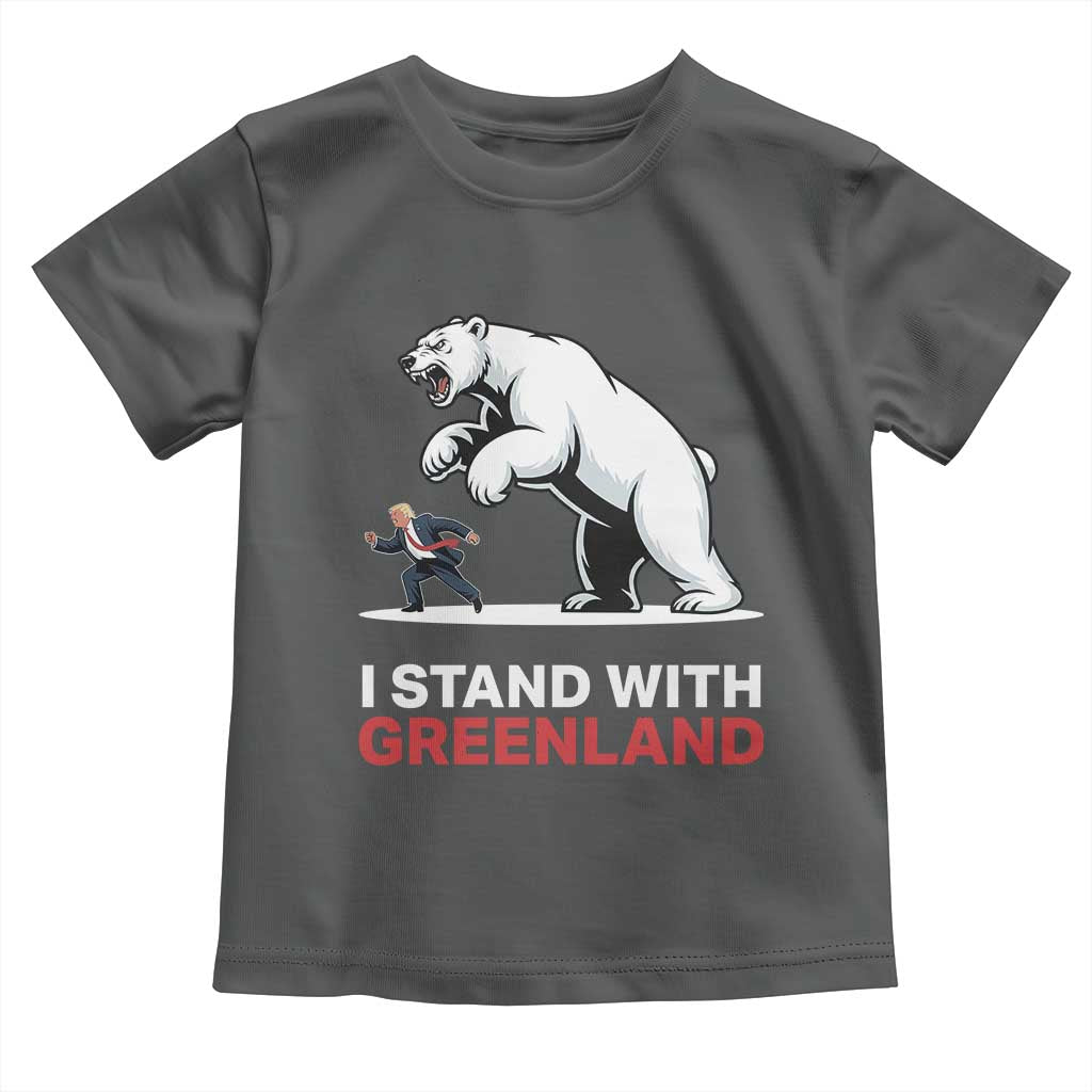 I Stand With Greenland Toddler T Shirt Anti Fascist Political Parody Gift