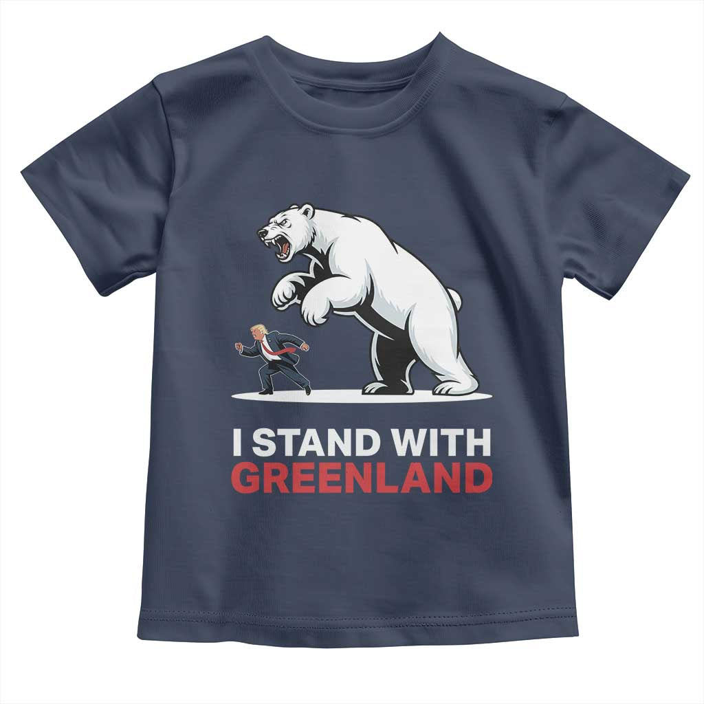 I Stand With Greenland Toddler T Shirt Anti Fascist Political Parody Gift