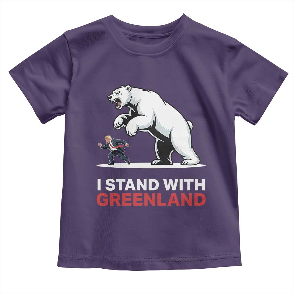 I Stand With Greenland Toddler T Shirt Anti Fascist Political Parody Gift