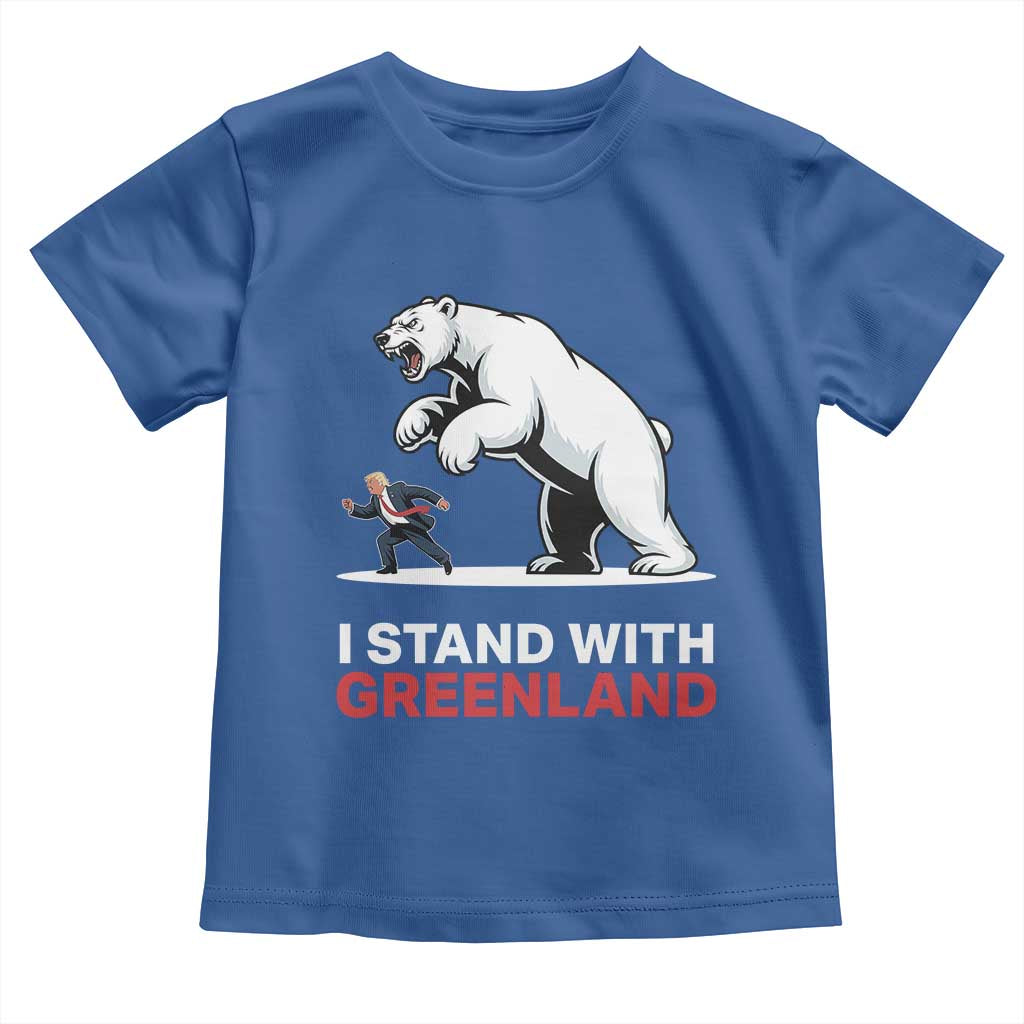 I Stand With Greenland Toddler T Shirt Anti Fascist Political Parody Gift