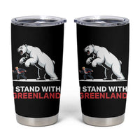 I Stand With Greenland Tumbler Cup Anti Fascist Political Parody Gift